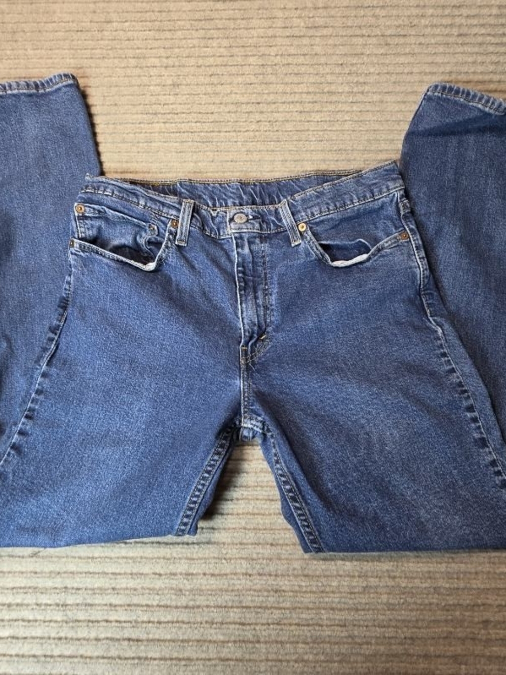 Levis 511 Slim Fit Jeans Mens 36x32 Blue Denim Med Wash Measure 34x31 Do Stretch